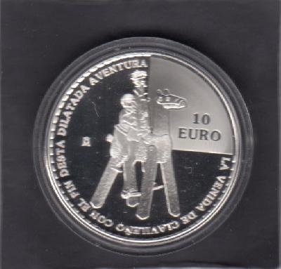 Beschrijving: 10 Euro DON QUIXOTE THE WINDMILLS AND HORSE